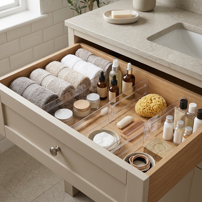 6 Pack Clear Drawer Dividers Set