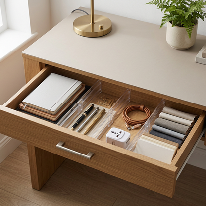6 Pack Clear Drawer Dividers Set