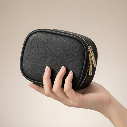 Mini Makeup Bag Travel Train Case with Mirror and Light