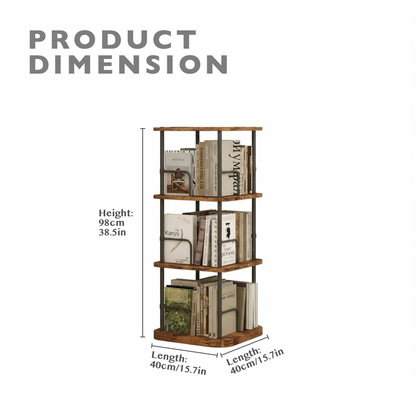 3-Tier 360° Rotating Display Book Shelf