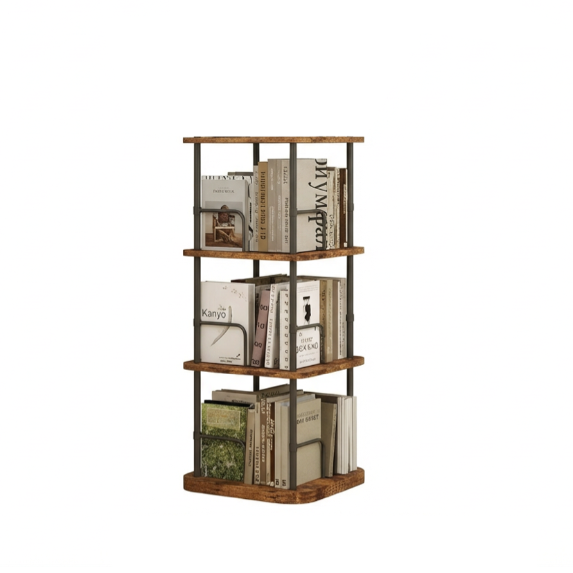 3-Tier 360° Rotating Display Book Shelf