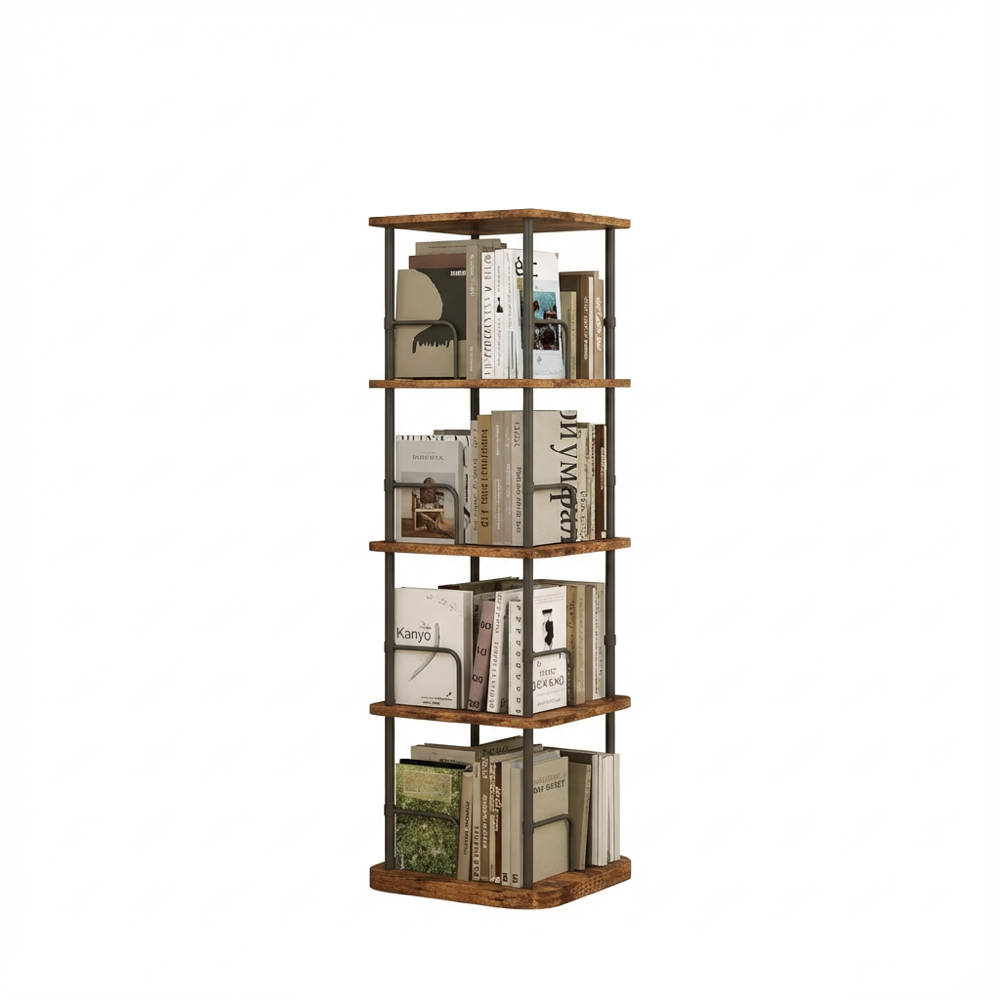 4-Tier 360° Rotating Display Bookshelf