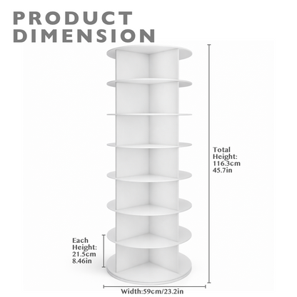 7-Tier 360° Rotating Display Rack Tower Lightweight