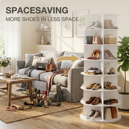 7-Tier 360° Rotating Display Rack Tower Lightweight