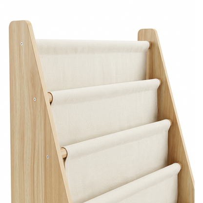 4-Tier Kids Bookshelf Fabric Rack