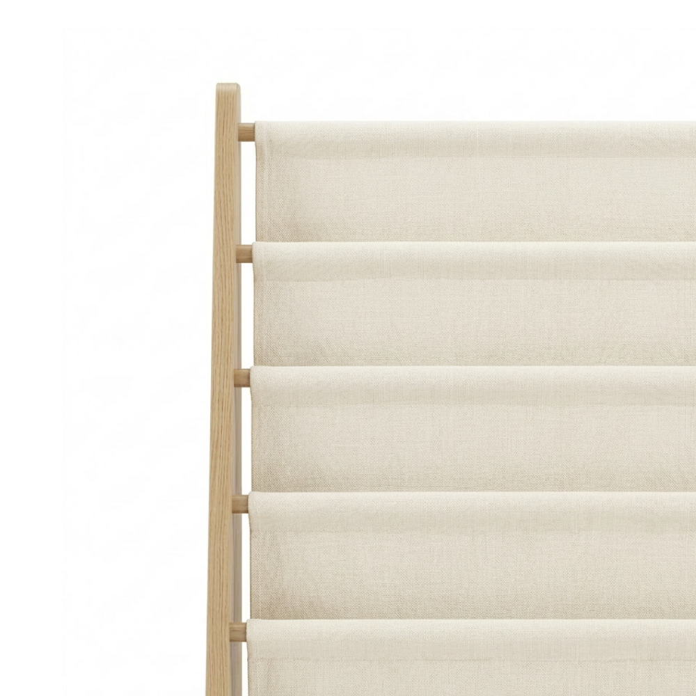 4-Tier Kids Bookshelf Fabric Rack