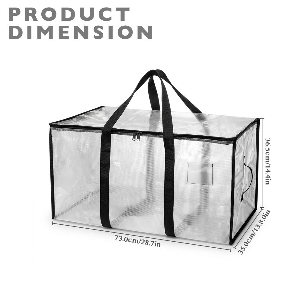 100L Clear Storage Bags Set