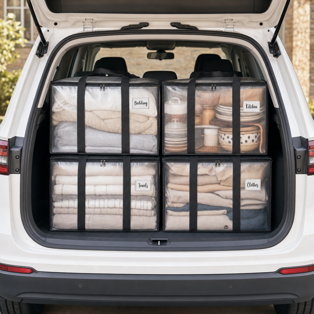 100L Clear Storage Bags Set