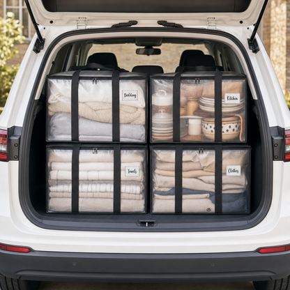 100L Clear Storage Bags Set