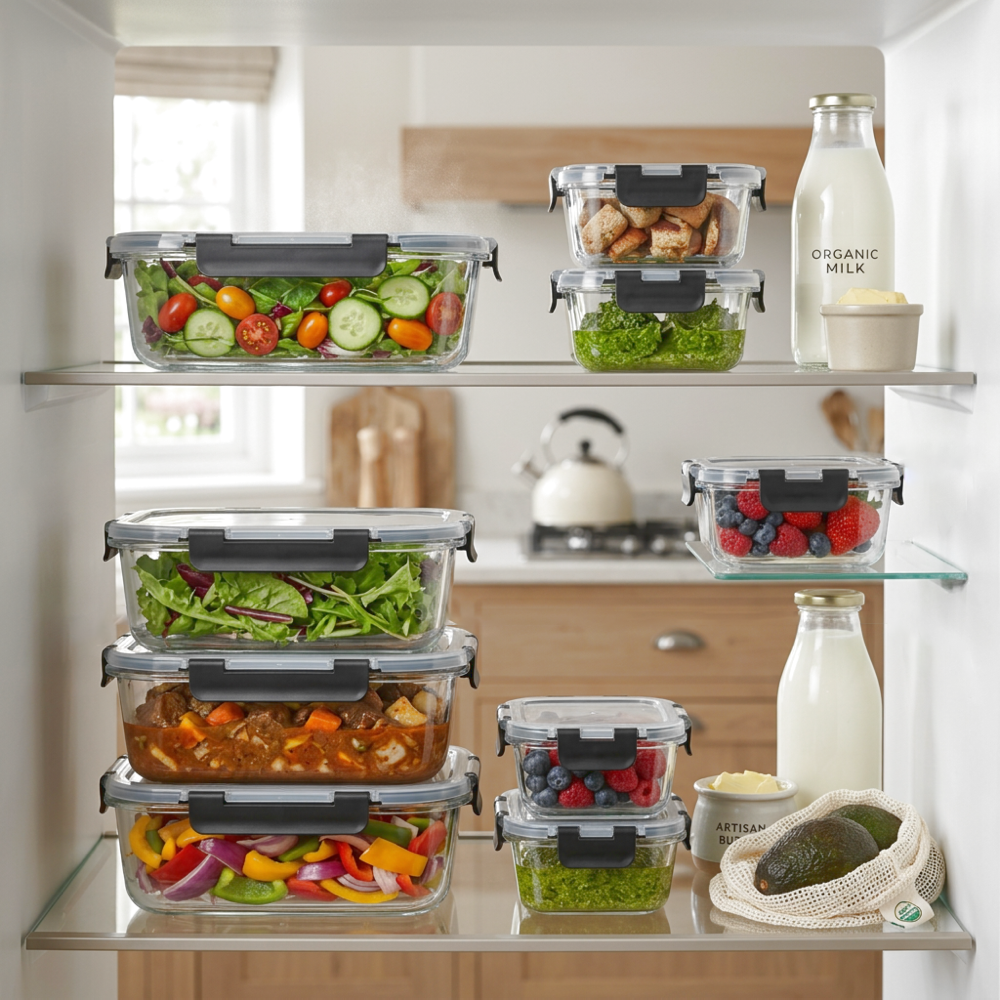 Glass Meal Prep Containers 10-Pack