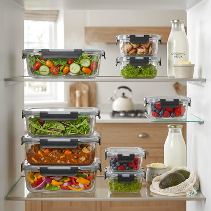 Glass Meal Prep Containers 10-Pack