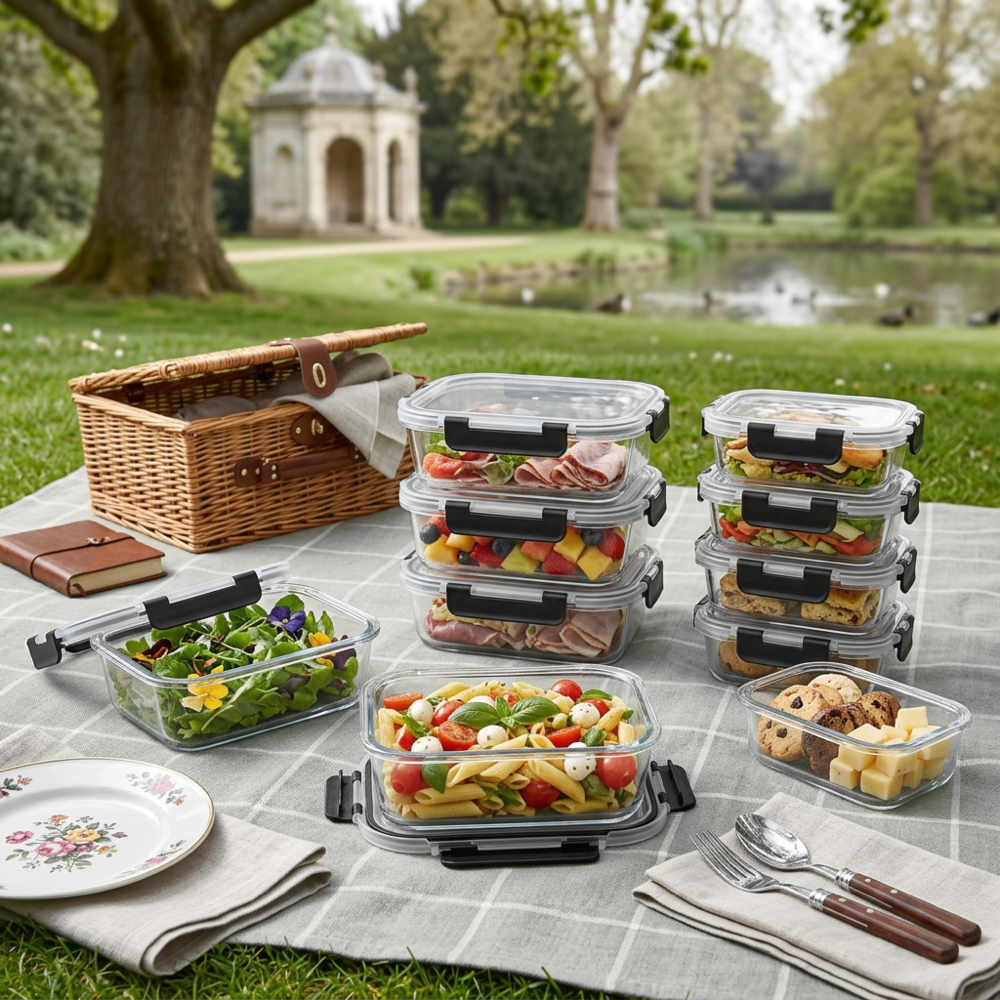 Glass Meal Prep Containers 10-Pack