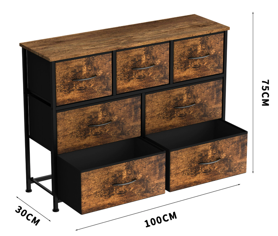 7 Fabric Drawer Chest of Drawers Clothes Storage Organiser