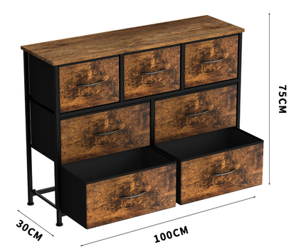 7 Fabric Drawer Chest of Drawers Clothes Storage Organiser
