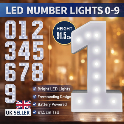 Light Up Number for Party Decor