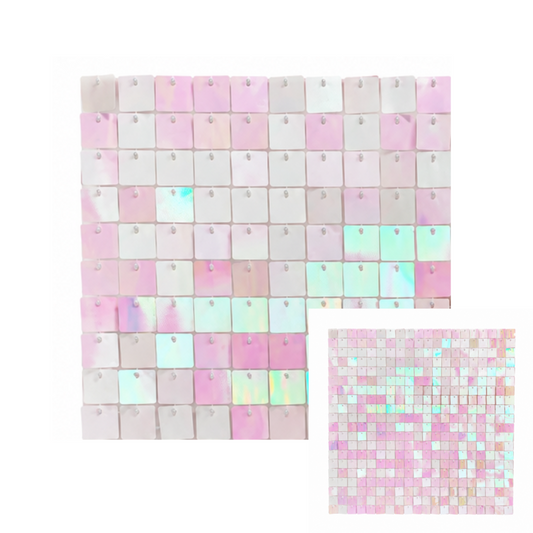 Sequin Backdrop Set for Party Photography- Pink