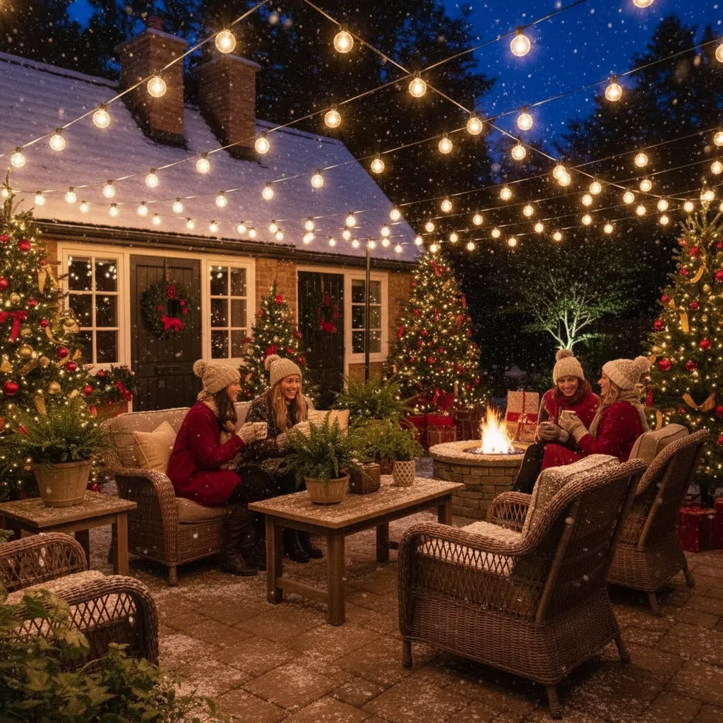 120ft Outdoor String Lights G40 LED 60+2 Bulbs