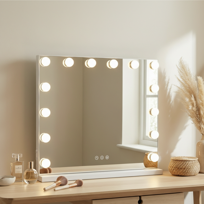 Hollywood Vanity Mirror with Dimmable Lights 80x60cm