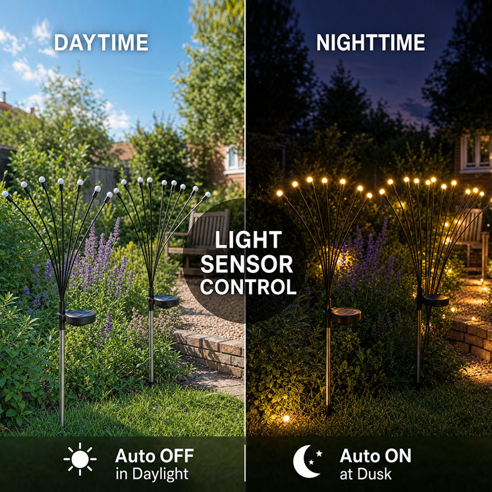 2/4 pcs Solar Firefly Lawn Lights Set