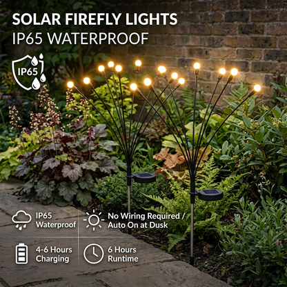 2/4 pcs Solar Firefly Lawn Lights Set