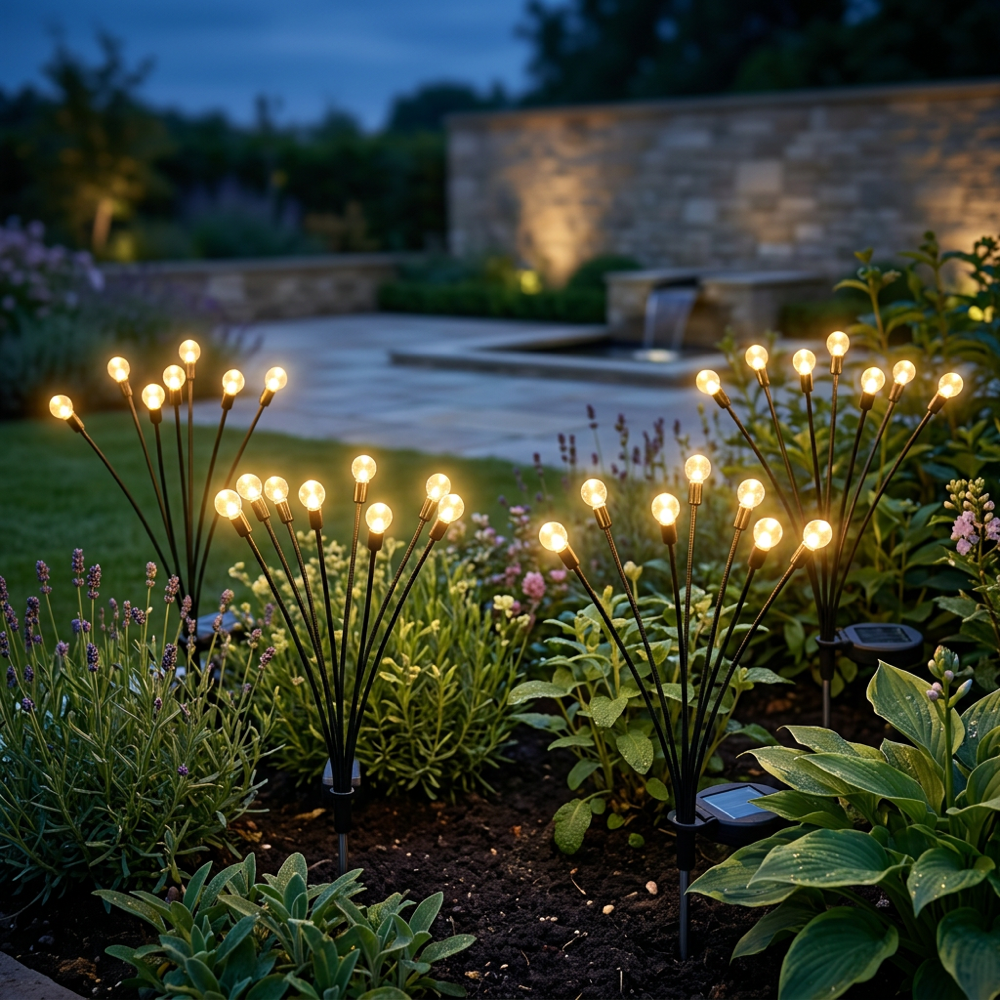 2/4 pcs Solar Firefly Lawn Lights Set