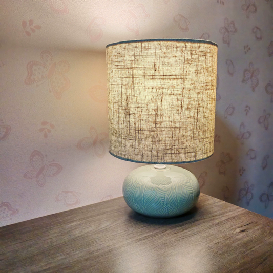 Embossed Ceramic Bedside Table Lamp