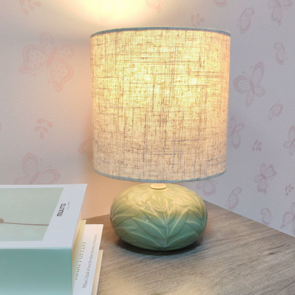 Embossed Ceramic Bedside Table Lamp