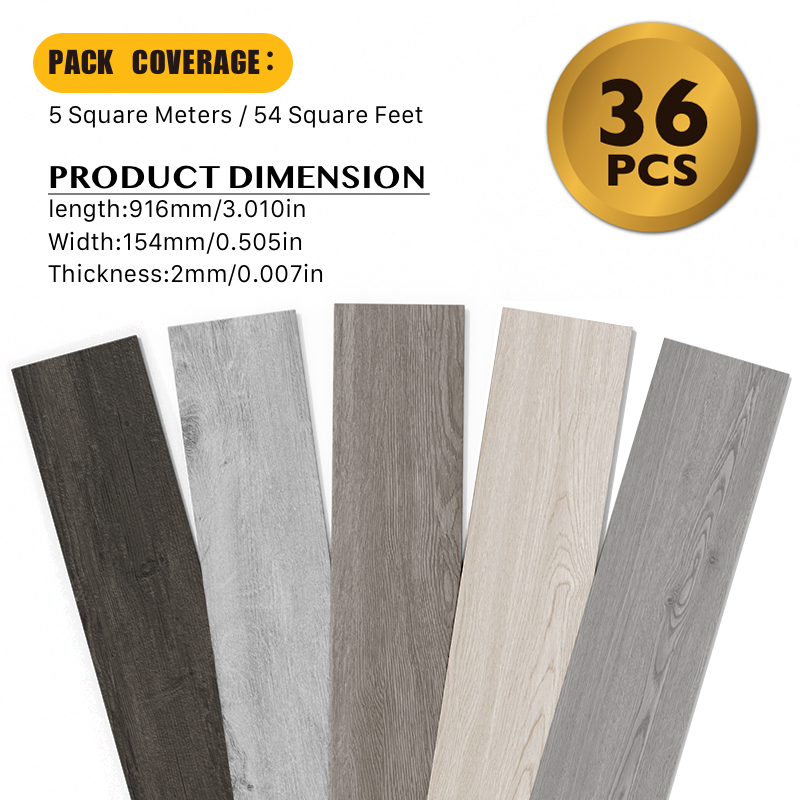 Rustic Wood Effect Self Adhesive Vinyl Flooring - Whisper Oak