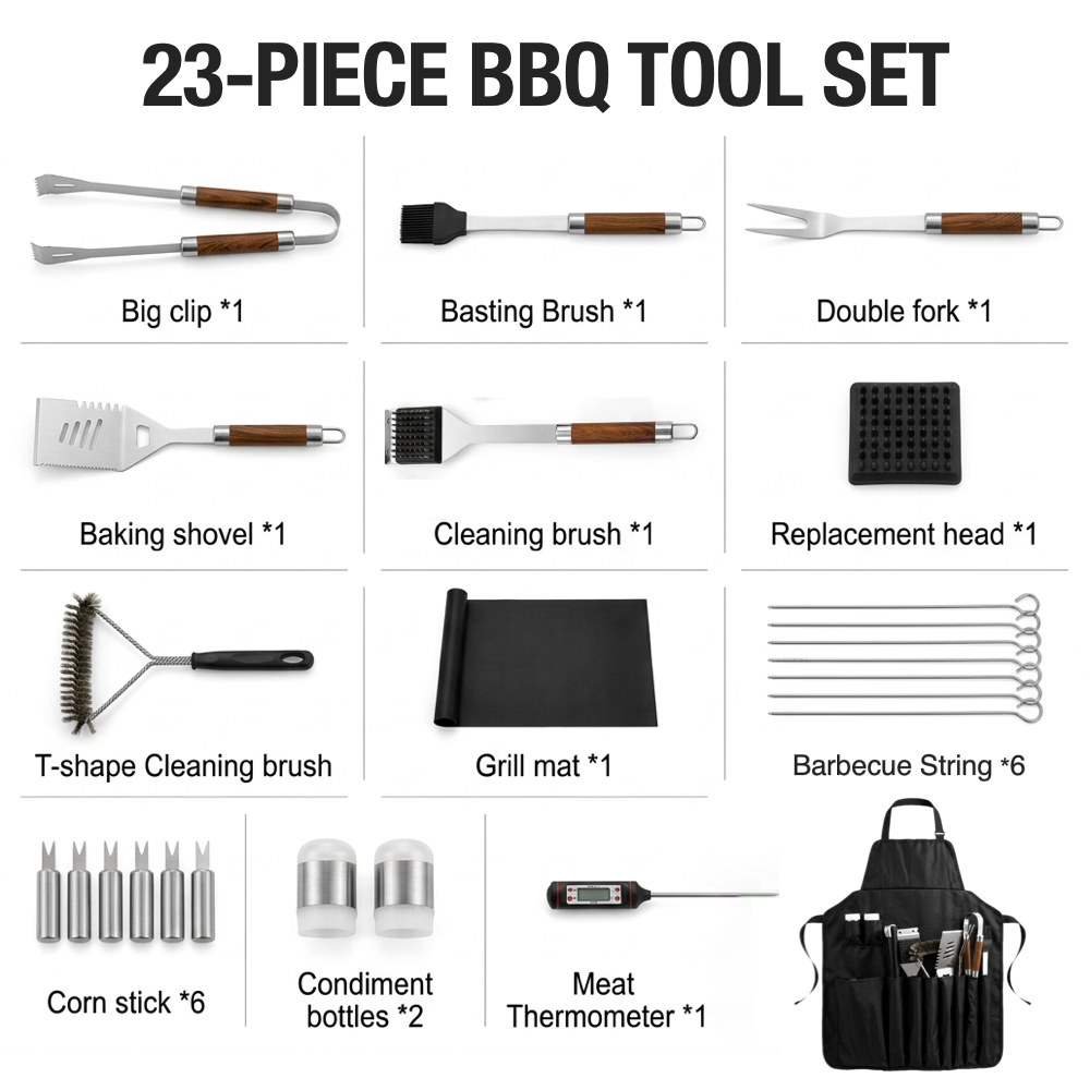 Set of 23 BBQ Tool Set