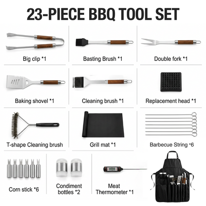 Set of 23 BBQ Tool Set
