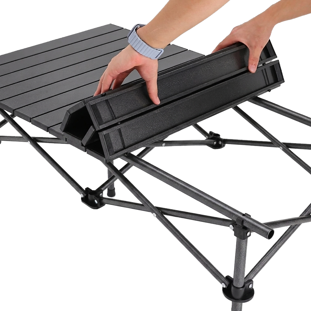 120cm Camping Table with Storage Pouch - Black