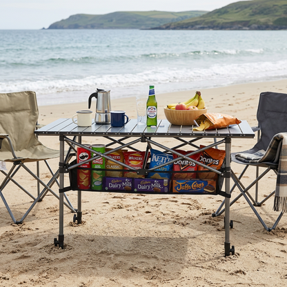 120cm Camping Table with Storage Pouch - Black
