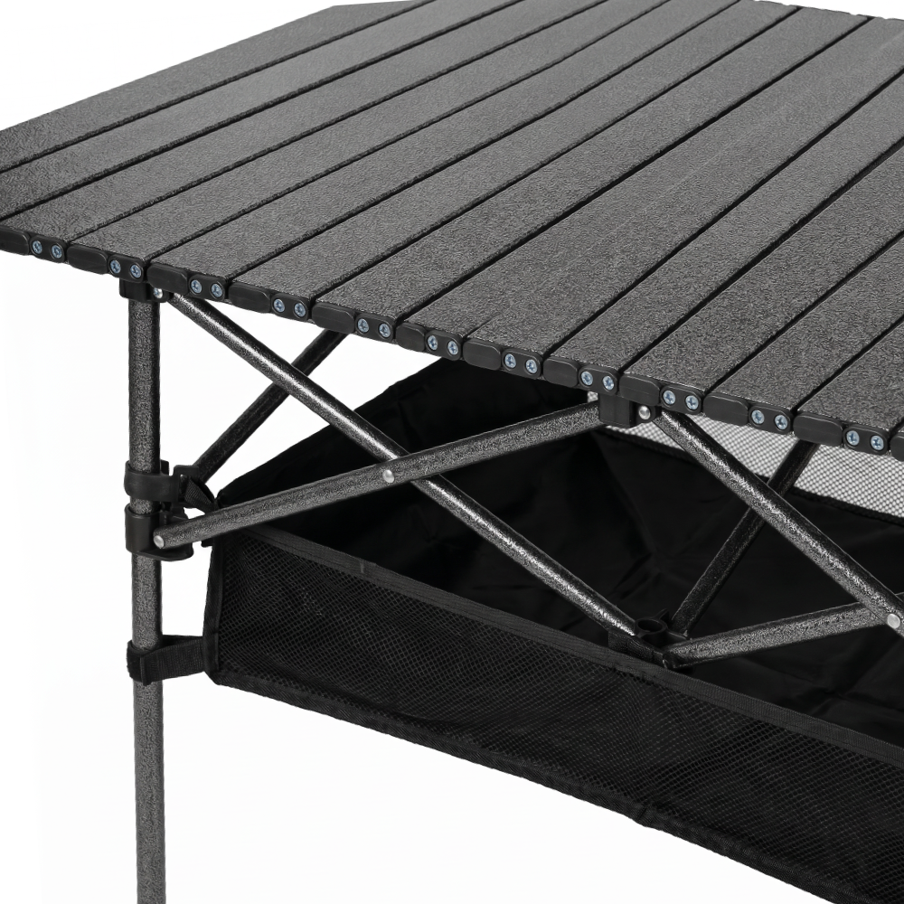 120cm Camping Table with Storage Pouch - Black