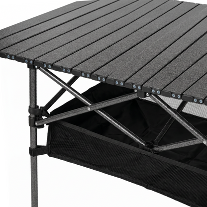 120cm Camping Table with Storage Pouch - Black