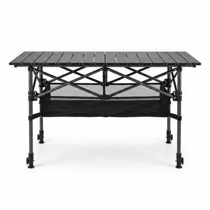 120cm Camping Table with Storage Pouch - Black