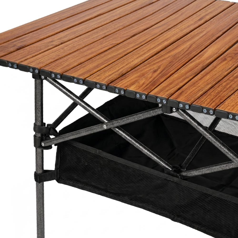 120cm Camping Table with Storage Pouch - Wood
