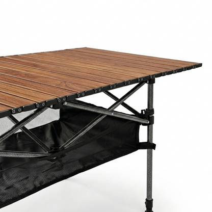120cm Camping Table with Storage Pouch - Wood