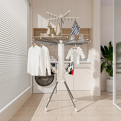 Octopus-Style Folding Drying Rack with Clips Compact