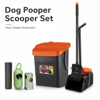 Long Handle Pet Poo Scooper & Rake Set