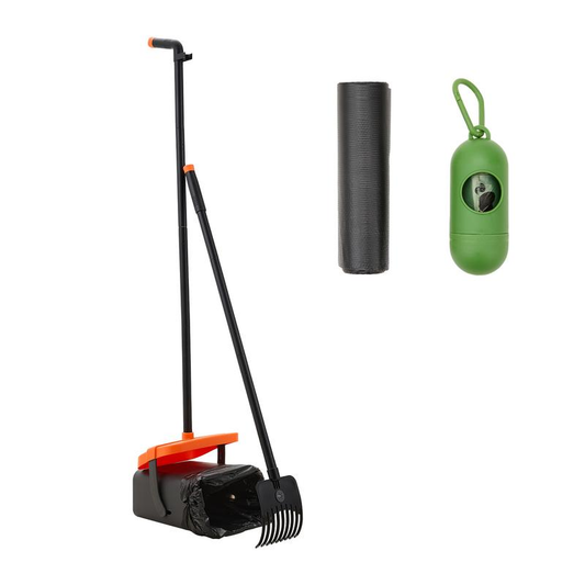 Long Handle Pet Poo Scooper & Rake Set