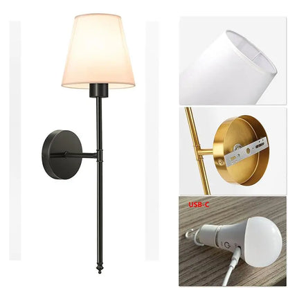 2pcs Rechargeable Wall Mounted Light, RGB Color