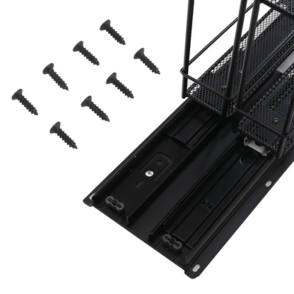 Slide-Out Double-Layer Spice Rack for Kitchen Cabinets