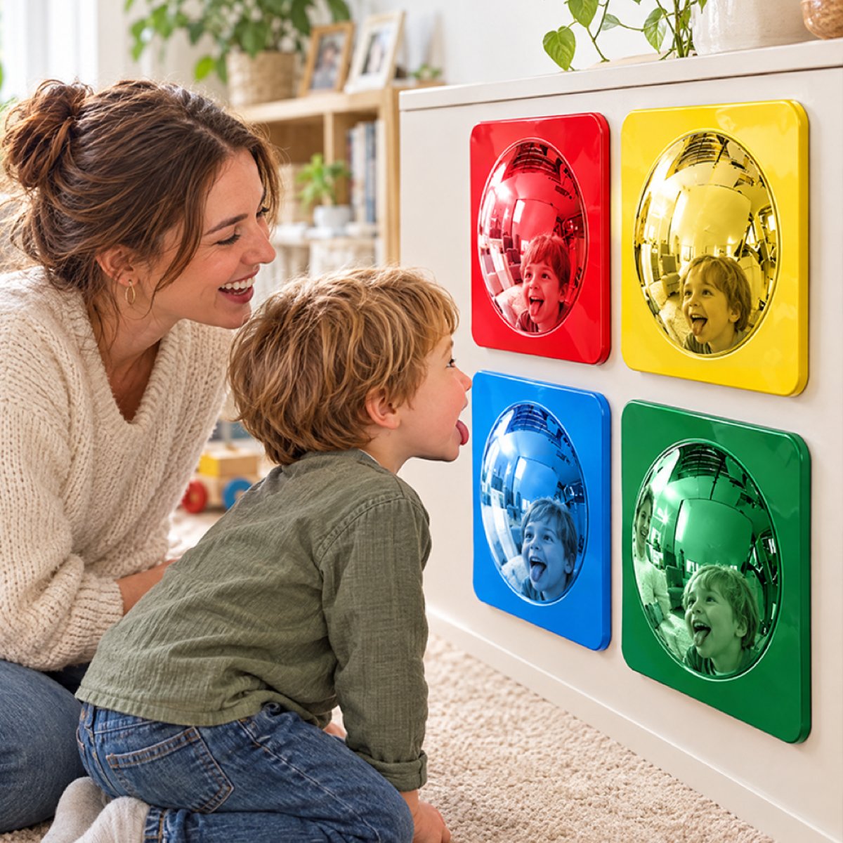 Set of 6 Sensory Bubble Mirror Decor