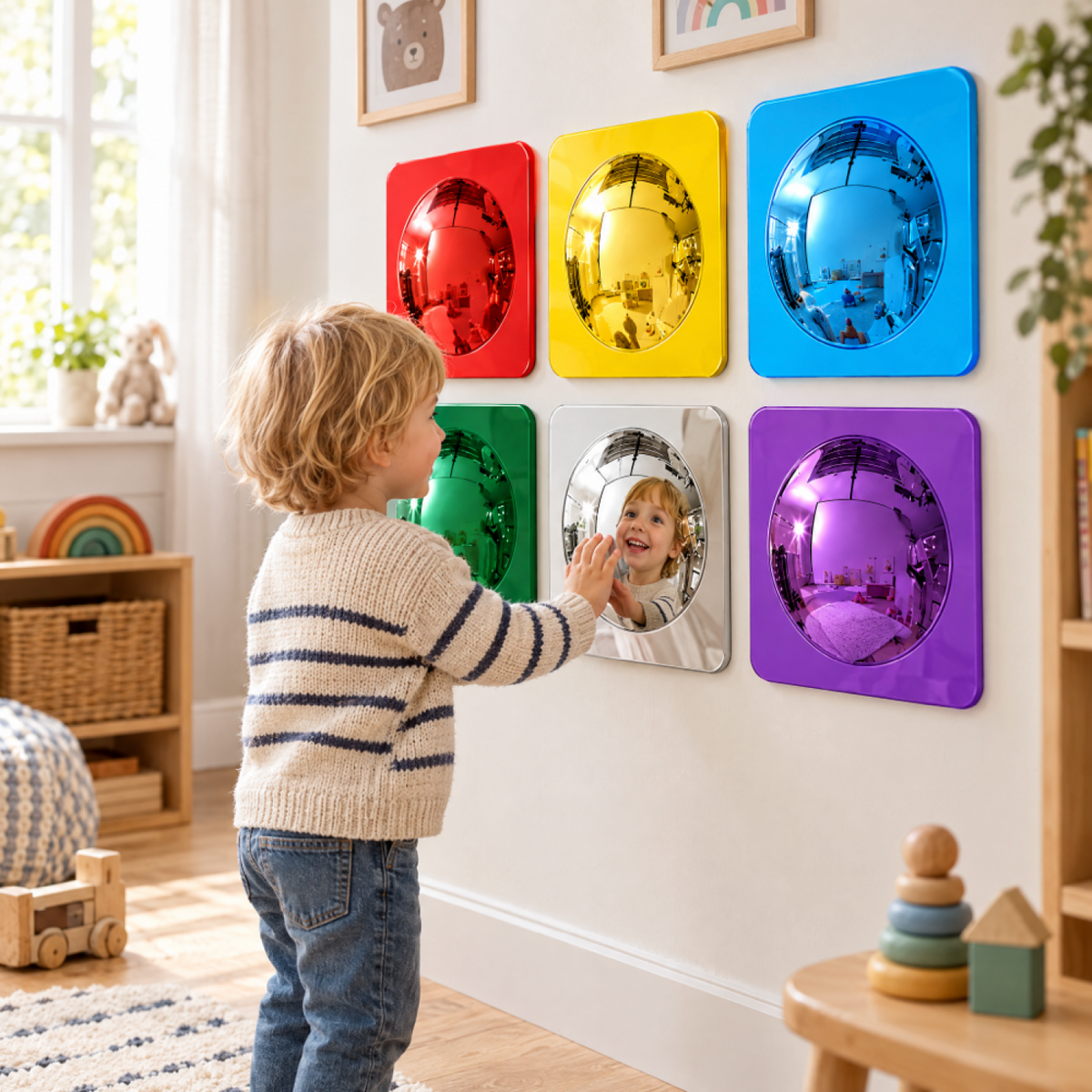Set of 6 Sensory Bubble Mirror Decor