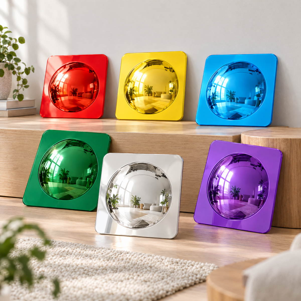Set of 6 Sensory Bubble Mirror Decor