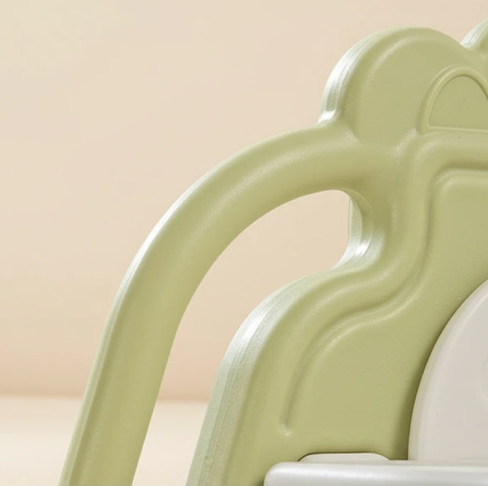 Foldable Indoor Slide for Toddler Green and White