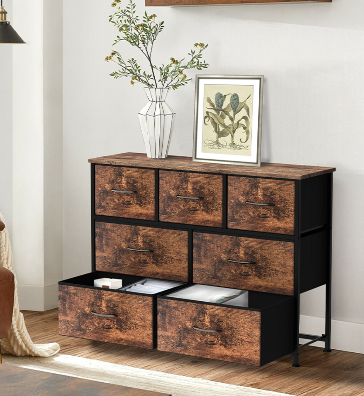 7 Fabric Drawer Chest of Drawers Clothes Storage Organiser
