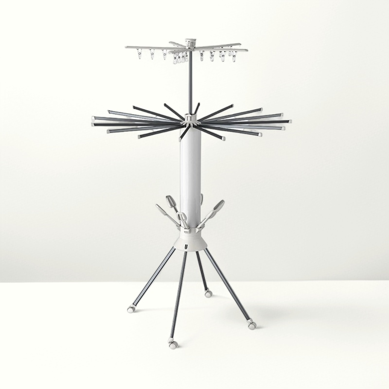 Octopus-Style Clothes Drying Rack with Clips Compact