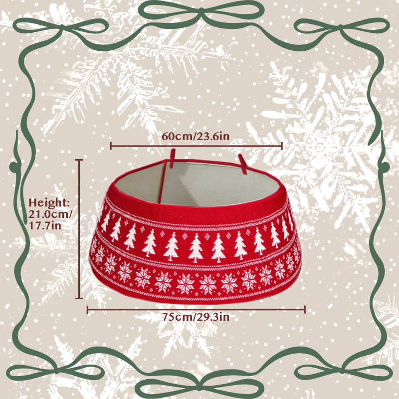 Red Knitted Christmas Tree Collar Skirt