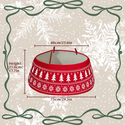 Red Knitted Christmas Tree Collar Skirt